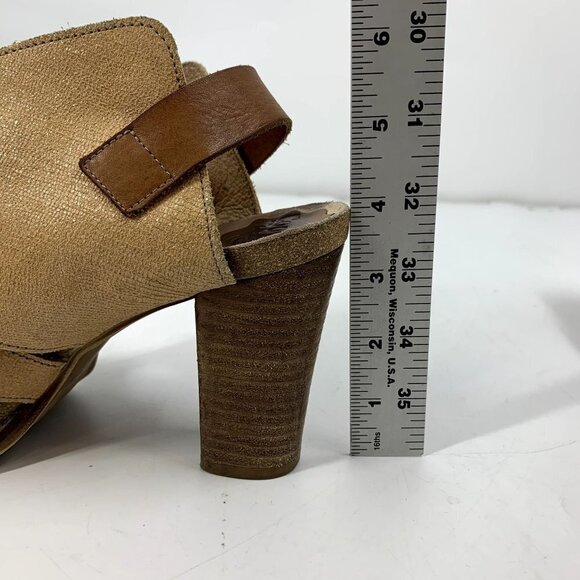 Anthropologie Coque Terra Sanne Block Heel Leather Sandal Size US 8 EU 39 - Picture 12 of 14